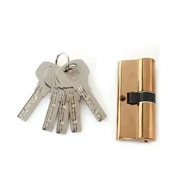 YALE 70MM CYLINDER WITH BOTHSIDE KEYS, PVD RG WITH DIMPLED KEY YALE | Model: 70 MM DC PRG DK-S