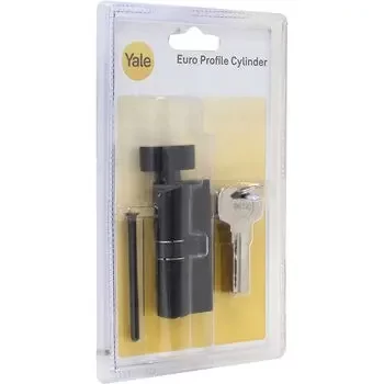 YALE 70MM CYLINDER WITH INSIDE THUMBTURN AND OUTSIDE KEY, PVD BM WITH DIMPLED KEY YALE | Model: 70 MM TT PBM DK-S