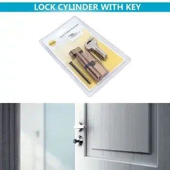 YALE 70MM CYLINDER WITH INSIDE THUMBTURN AND OUTSIDE KEY, PVD RG WITH DIMPLED KEY YALE | Model: 70 MM TT PRG DK-S