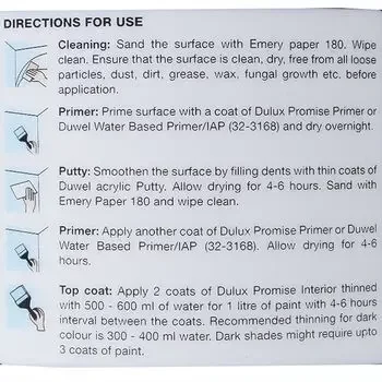 AKZO DULUX PROMISE WHITE INTERIOR 4 LTR AKZO