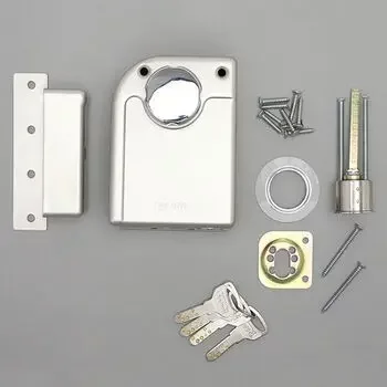 DORSET PHANTOM MAIN DOOR TRIO LOCK DEAD BOLT WITH KEY & KNOB (NICKEL SILVER) NIGHT LATCH DORSET | Model: PHA303NS