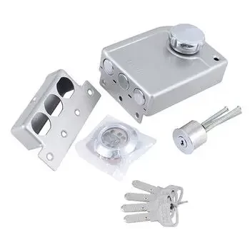 DORSET PHANTOM MAIN DOOR TRIO LOCK DEAD BOLT WITH KEY & KNOB (NICKEL SILVER) NIGHT LATCH DORSET | Model: PHA303NS