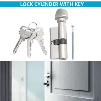 DORSET CYLINDER LOCK KEY & KNOB 60MM SN CL101SN DORSET | Model: CL101SN