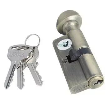 DORSET CYLINDER LOCK ONE SIDE KEY & ONE SIDE KNOB 70MM PT DORSET | Model: CL107PT