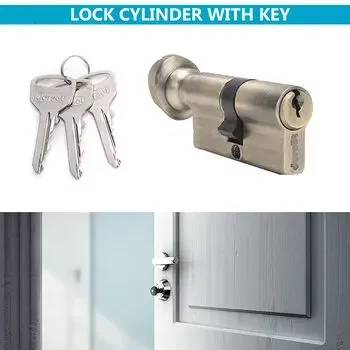 DORSET CYLINDER LOCK KEY & KNOB 60MM PT CL101PT DORSET | Model: CL101PT