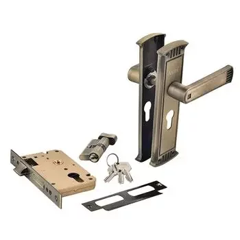 ATOM LOCK SIZE 60MM DOUBLE STAGE LOCKING SIZE: 205MM (8”) O 40 ANTIQUE WITH OSK C LEVER HANDLES ATOM