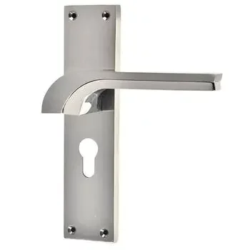 PLAZA 8 CYS BELLA MORTISE HANDLE + LOCK + CYLINDER BOTH SIDE KEY IN CPS FINISH PLAZA | Model: 7624