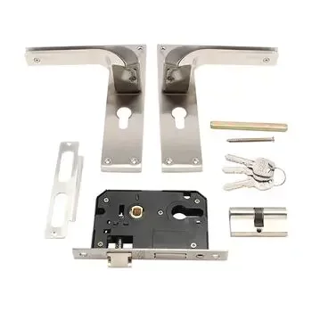 PLAZA 8 CYS BELLA MORTISE HANDLE + LOCK + CYLINDER BOTH SIDE KEY IN CPS FINISH PLAZA | Model: 7624