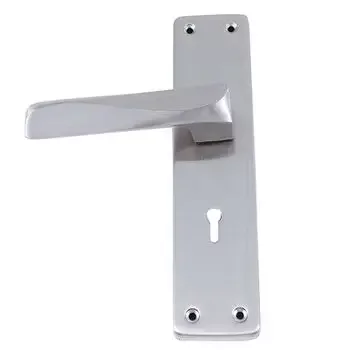 PLAZA FORTE KY :- 8 NEXA MORTISE HANDLE + LEVER LOCK IN STAINLESS STEEL FINISH LEVER HANDLES PLAZA Model: 8419