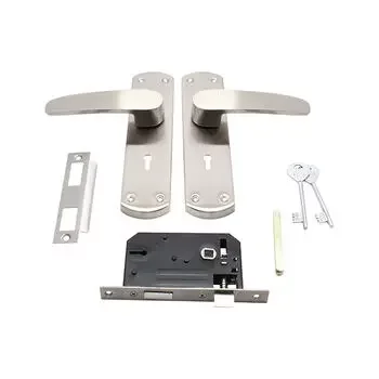 PLAZA SONIC S1 60MM :- 8 SONIC MORTISE HANDLE + MORTISE LOCK & 60MM CYLINDER KEY & KNOB I LEVER HANDLES PLAZA | Model: 4491