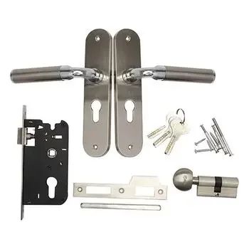 IPSA 10 CY SKY LOCK SET WITH 60MM ONE SIDE KNOB & KEY CYLINDER-FSS SET LEVER HANDLES IPSA | Model: 9018