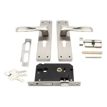 PLAZA FORTE S1 60MM :- 8 FORTE MORTISE HANDLE + MORTISE LOCK & 60MM CYLINDER KEY & KNOB I LEVER HANDLES PLAZA | Model: 8418