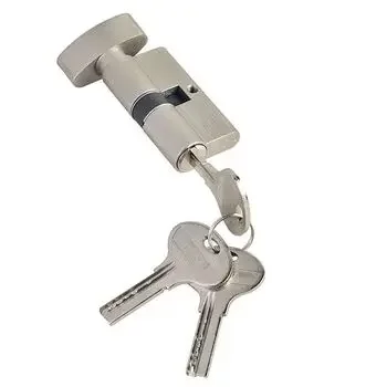 IPSA ZINC COMPUTER KEY ONE SIDE KEY & KNOB CYLINDER 60MM STAINLESS STEEL IPSA | Model: 7201