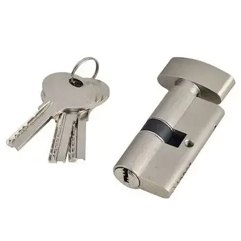 IPSA ZINC COMPUTER KEY ONE SIDE KEY & KNOB CYLINDER 60MM STAINLESS STEEL IPSA | Model: 7201