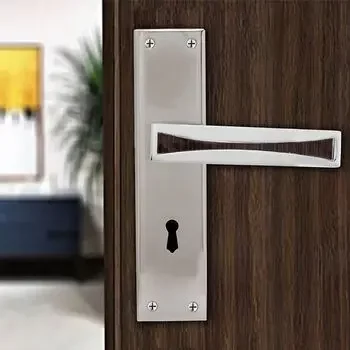 PLAZA NEXA KY :- 8 NEXA MORTISE HANDLE + LEVER LOCK IN STAINLESS STEEL FINISH LEVER HANDLES PLAZA | Model: 7608