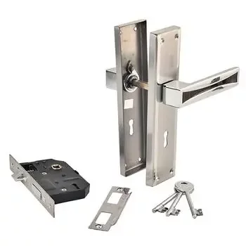 PLAZA NEXA KY :- 8 NEXA MORTISE HANDLE + LEVER LOCK IN STAINLESS STEEL FINISH LEVER HANDLES PLAZA | Model: 7608