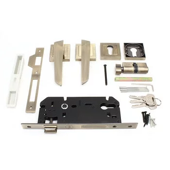 YALE MORTISE HANDLE YMC 521 WITH 60 MM CYLINDER KEY & KNOB (ON ROSE) AB FINISH YALE Model: YMC521-RE-60MM-8545-TT-AB