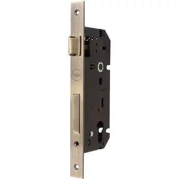 YALE MORTISE HANDLE YMC 521 WITH 60 MM CYLINDER KEY & KNOB (ON ROSE) AB FINISH YALE Model: YMC521-RE-60MM-8545-TT-AB