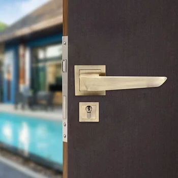 YALE MORTISE HANDLE YMC 521 WITH 60 MM CYLINDER KEY & KNOB (ON ROSE) AB FINISH YALE Model: YMC521-RE-60MM-8545-TT-AB