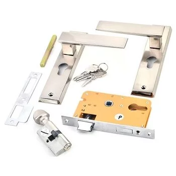 DORSET ELINA MORTISE LOCKSET WITH 60 MM CYLINDER KEY & KNOB (8) SC FINISH DORSET Model: HLELNASC