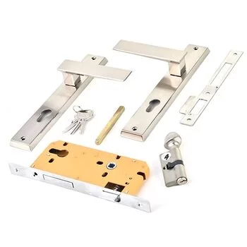 DORSET ELINA MORTISE LOCKSET WITH 60 MM CYLINDER KEY & KNOB (10) SC FINISH DORSET Model: MLELNASC