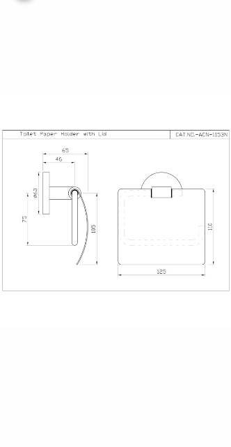 Toilet Roll Holder With Flap | Model : ACN-GDS-1153S