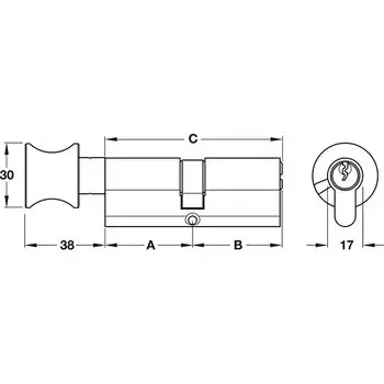 HAFELE CYLINDER EPC T+K 35.5.+35.5=71 MN HAFELE | Model: 916.96.316