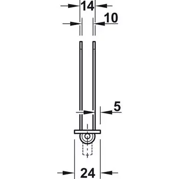 HAFELE LOCK BODY ROLLER LK 85MM DISTANCE 45MM BKST SS MT HAFELE | Model: 911.24.008