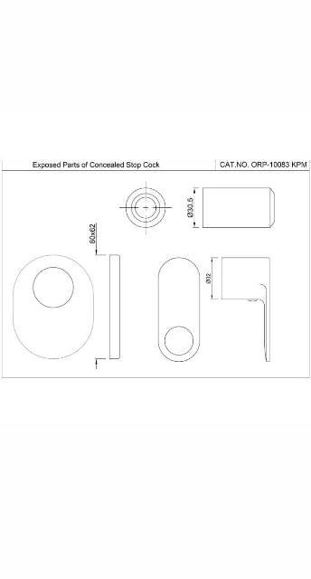 Exposed Part Kit Of Concealed Stop Cock & Flush Cock | Model : ORP-BCH-10083KPM