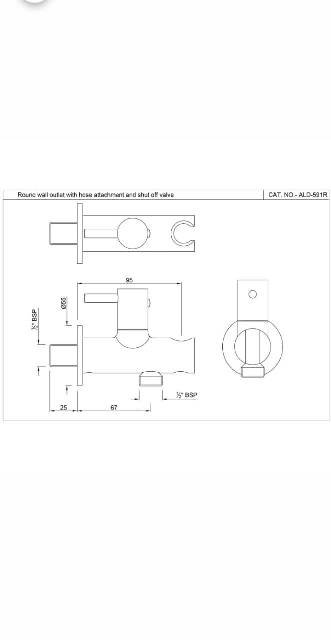 Round Wall Outlet | Model : ALD-ABR-591R