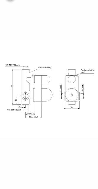 Concealed Body For Single Lever Diverter | Model : ALD-CHR-055N