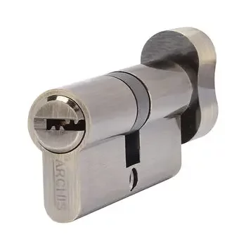 ARCHIS 70 MM KEY & KNOB CYLINDER (AB FINISH) ARCHIS |Model: 70-KXL-AB/DK/E