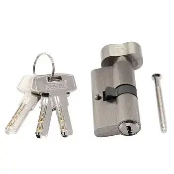 ARCHIS 60 MM KEY & KNOB CYLINDER (SN FINISH) ARCHIS | Model: 60-KXL-SN/DK/E