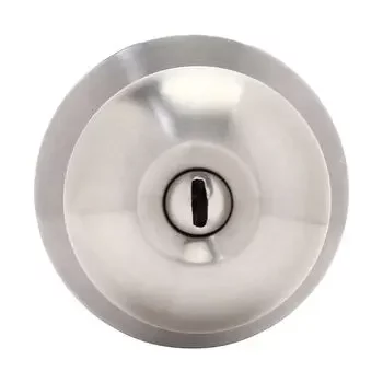 IPSA CYLINDRICAL LOCKS TUBLAR STAINLESS STEEL BATHROOM LOCK 60MM STAINLESS STEEL WITHOUT KEY IPSA | Model: 3658