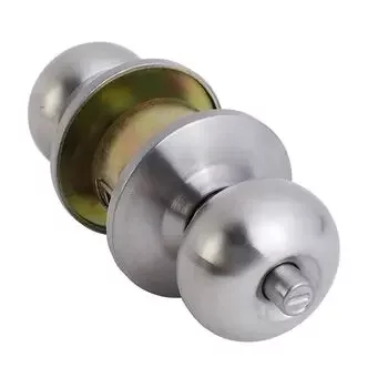 IPSA CYLINDRICAL LOCKS TUBLAR STAINLESS STEEL BATHROOM LOCK 60MM STAINLESS STEEL WITHOUT KEY IPSA | Model: 3658