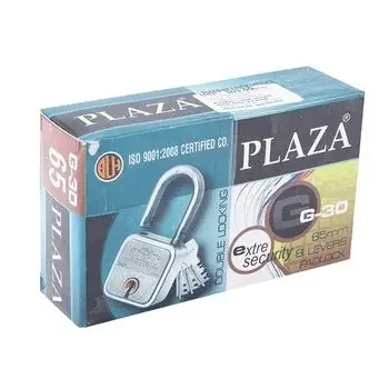 PLAZA G - 30 :- ATOOT PAD LOCK WITH 4 KAY IN STAINLESS STEEL FINISH 65MM PLAZA | Model: 5102