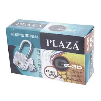 PLAZA G - 30 :- ATOOT PAD LOCK WITH 4 KAY IN STAINLESS STEEL FINISH 55MM PLAZA | Model: 5103