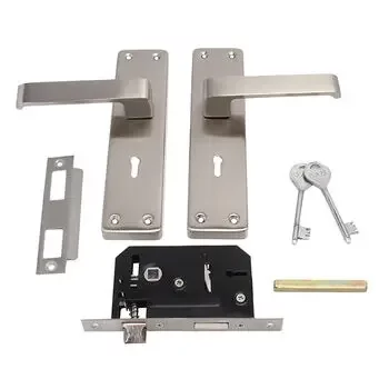PLAZA VICTOR KY :- 8 VICTOR MORTISE HANDLE + LEVER LOCK IN STAINLESS STEEL FINISH LEVER HANDLES PLAZA | Model: 5219