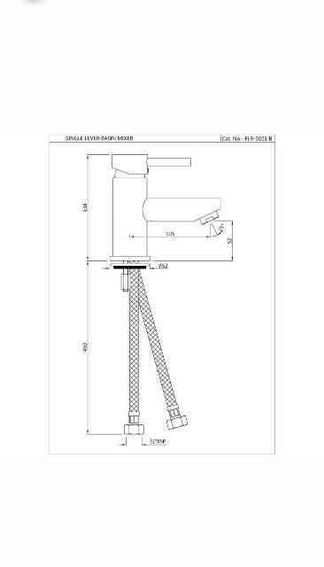 Single Lever Basin Mixer | Model : FLR-CHR-5001B