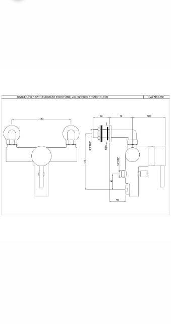 Single Lever Bath Tub Mixer (High Flow) | Model : FLR-CHR-5133