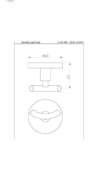 Double Coat Hook | Model : ACN-GMP-1161N