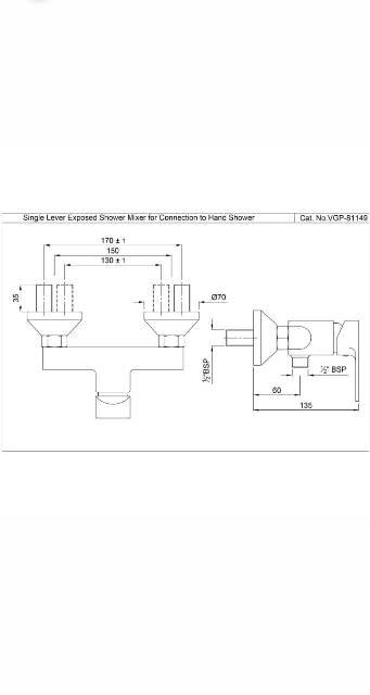 Single Lever Exposed Shower Mixer | Model : VGP-SSF-81149