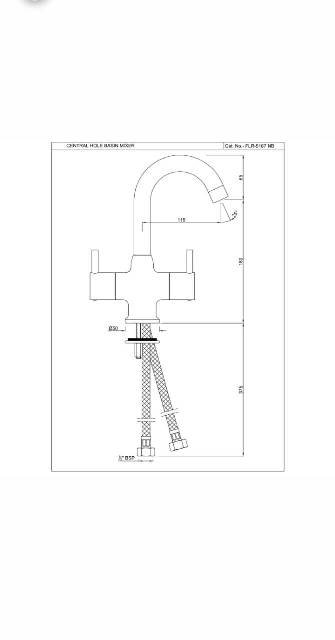 Central Hole Basin Mixer | Model : FLR-CHR-5167NB