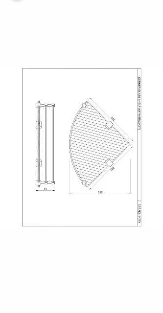 Corner Glass Shelf | Model : ACN-GRF-1173