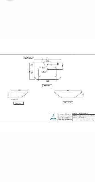 Table Top Basin With Three Tap Hole | Model : LAS-WHT-91933W3TH