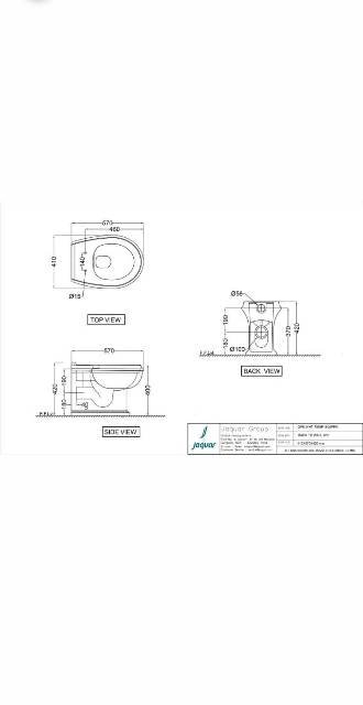 Rimless Back To Wall Wc | Model : QPS-WHT-7955P180UFPM