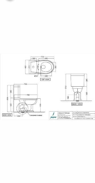 Rimless Bowl With Cistern | Model : QPS-WHT-7753S250UFPMZ