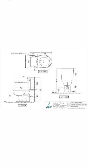 Rimless Bowl With Side Flush Cistern | Model : QPS-WHT-7753P180UFSPMZ