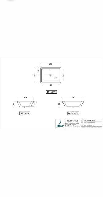 Table Top Basin | Model : QPS-WHT-7901PM