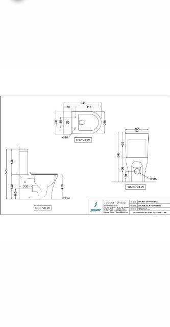 Rimless Bowl With Cistern For Coupled WC | Model : ONS-WHT-10753P180UFSMZ